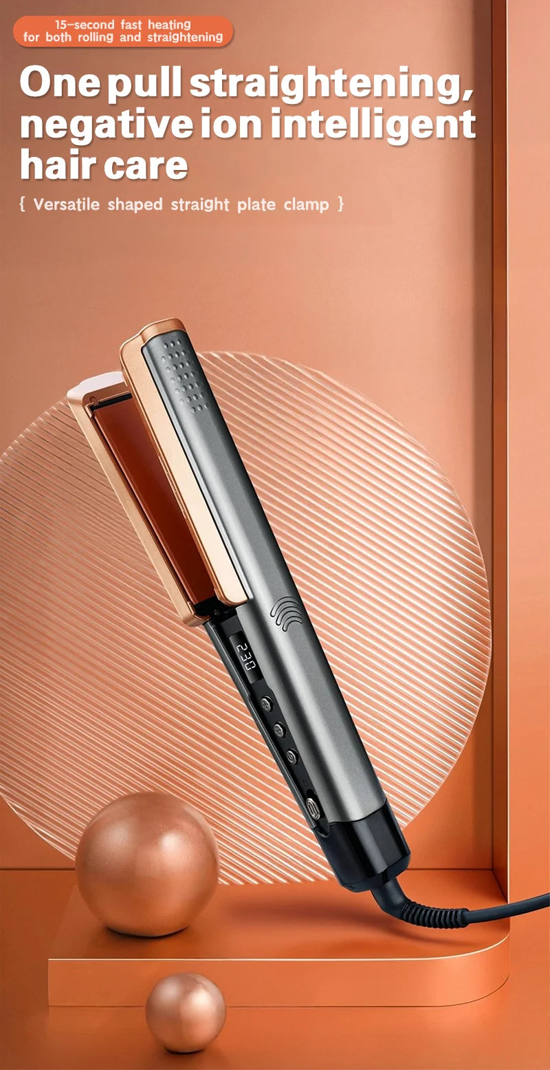 2 in 1 Hair Glätteisen - Föhn für Professional Haare Glätten