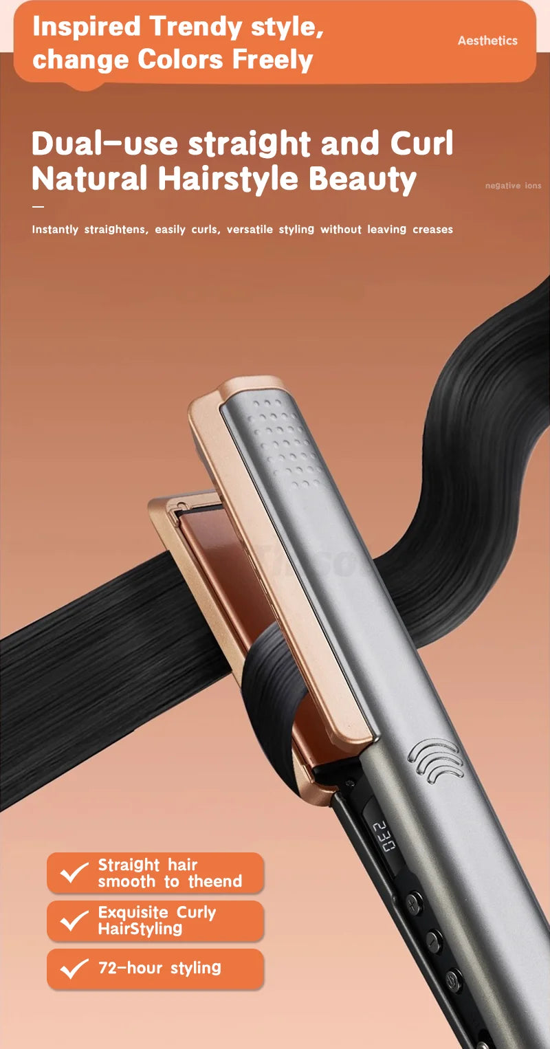 2 in 1 Hair Glätteisen - Föhn für Professional Haare Glätten