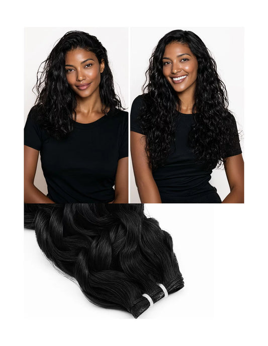 Indische Tempel Haar Tressen Weft Extensions